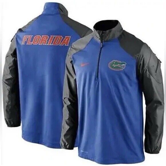 Florida Gators Nike Dri Fit Quarter 1/4 Zip Windbreaker Men's Jacket XLarge Blue - Picture 1 of 7